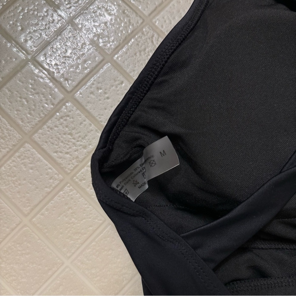 Elerevyo High Neck Ruched Tummy
Control Criss Cross Back Modest Skirt Swimdress - Picture 9 of 9